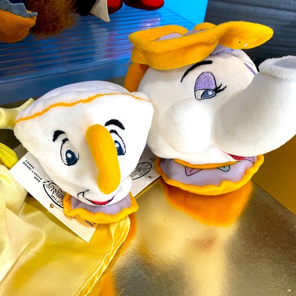 DISNEY EXCLUSIVE NWT VTG 90s BEAUTY AND THE BEAST BEAN BAG PLUSH COMPLETE SET/6 - Picture 3 of 16